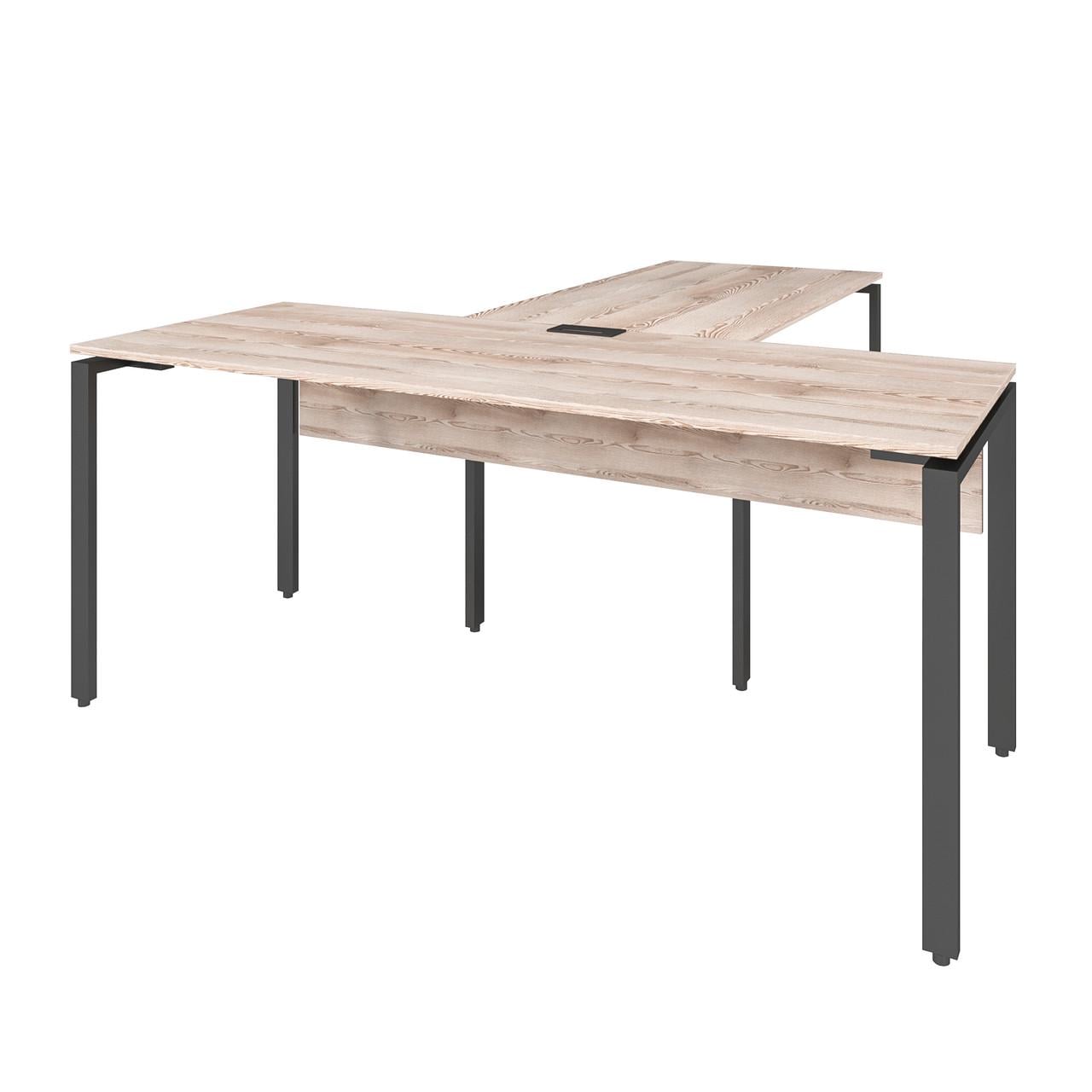Офисный письменный стол Loft Details KMB180b с брифингом Сосна лофт кремовая с царгой