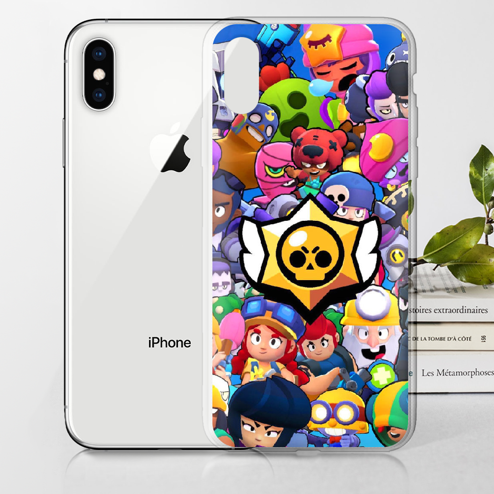 Чехол Boxface iPhone XS Brawl Stars Прозрачный силикон (35413-up2389-32139) - фото 2