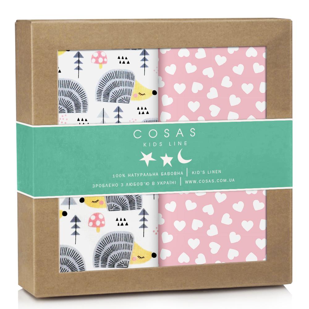 Набор пеленок Cosas Urchin Love Rose 80х100 см 2 шт. (4822052037775) Набор пеленок Cosas Urchin Love Rose 80х100 см 2 шт. (4822052037775)