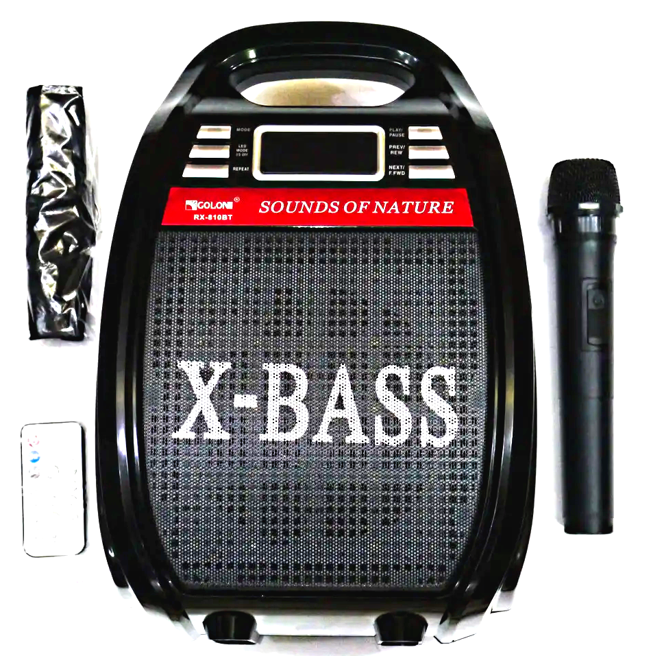 Портативная колонка-чемодан X-BASS RX-810BT 5" беспроводная Bluetooth с караоке аккумуляторная с подсветкой (10449220) - фото 11