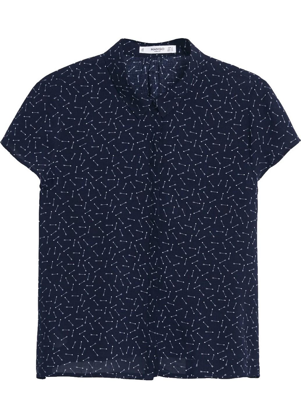 Блузка Mango S Темно-синий (2000000828589)