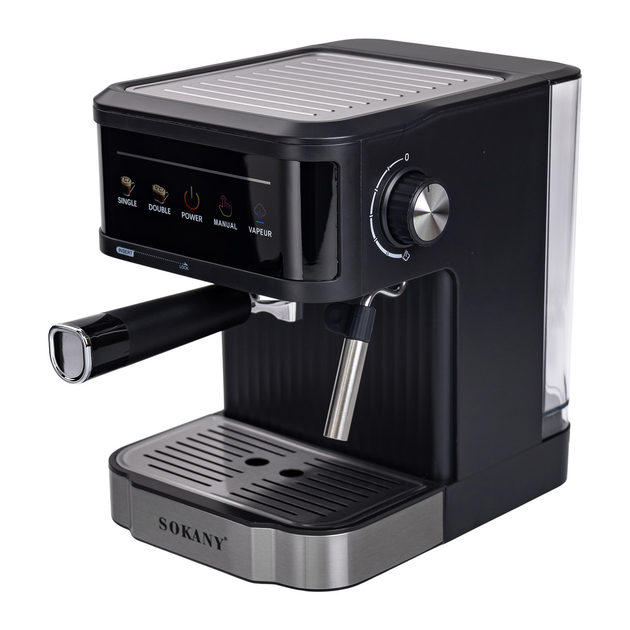 Кофеварка рожковая с капучинатором Sokany SK-04025 1,8 л профессиональная электрическая 850 Вт Черный - фото 2