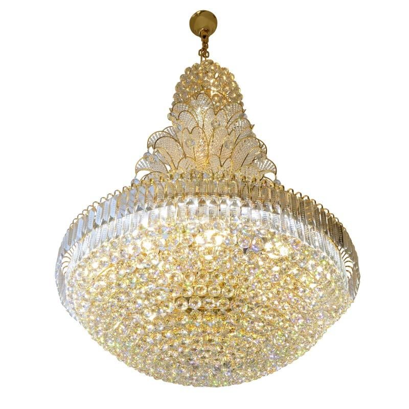 Люстра подвесная большая Brille BCL-392S/24xE14/108 LED для холла с подсветкой