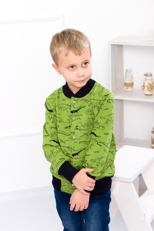 Бомбер для мальчика Носи свое Динозавр подростковый 146 см Оливковый (6029-055-4-1-v9)
