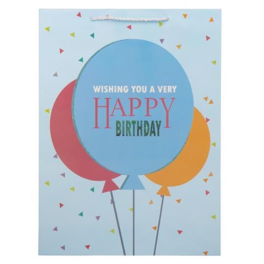Пакет подарочный Happy Birthday 26х32 см (29001289)