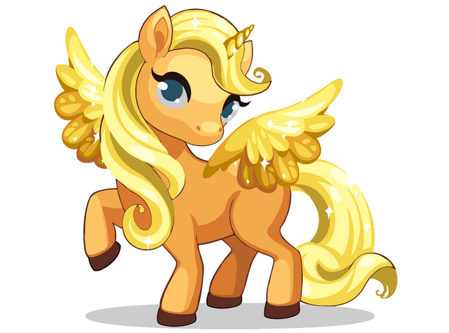 Картина по номерам Brushme Золотая единорожка 30x40 см (MEX7114)