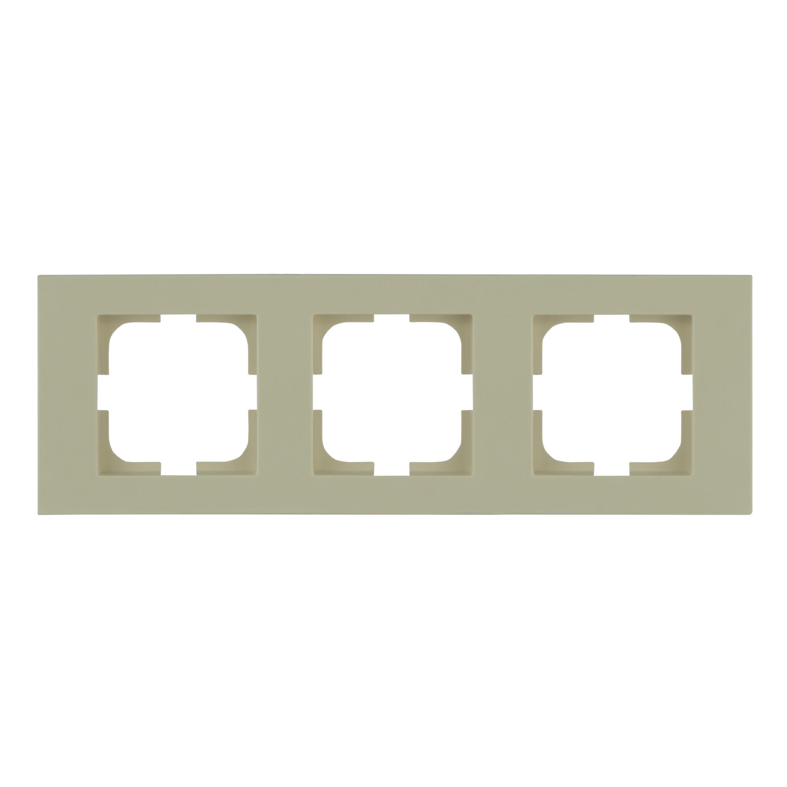 Рамка тримісна горизонтальна Ovivo Grano Кремовий (00000018796)