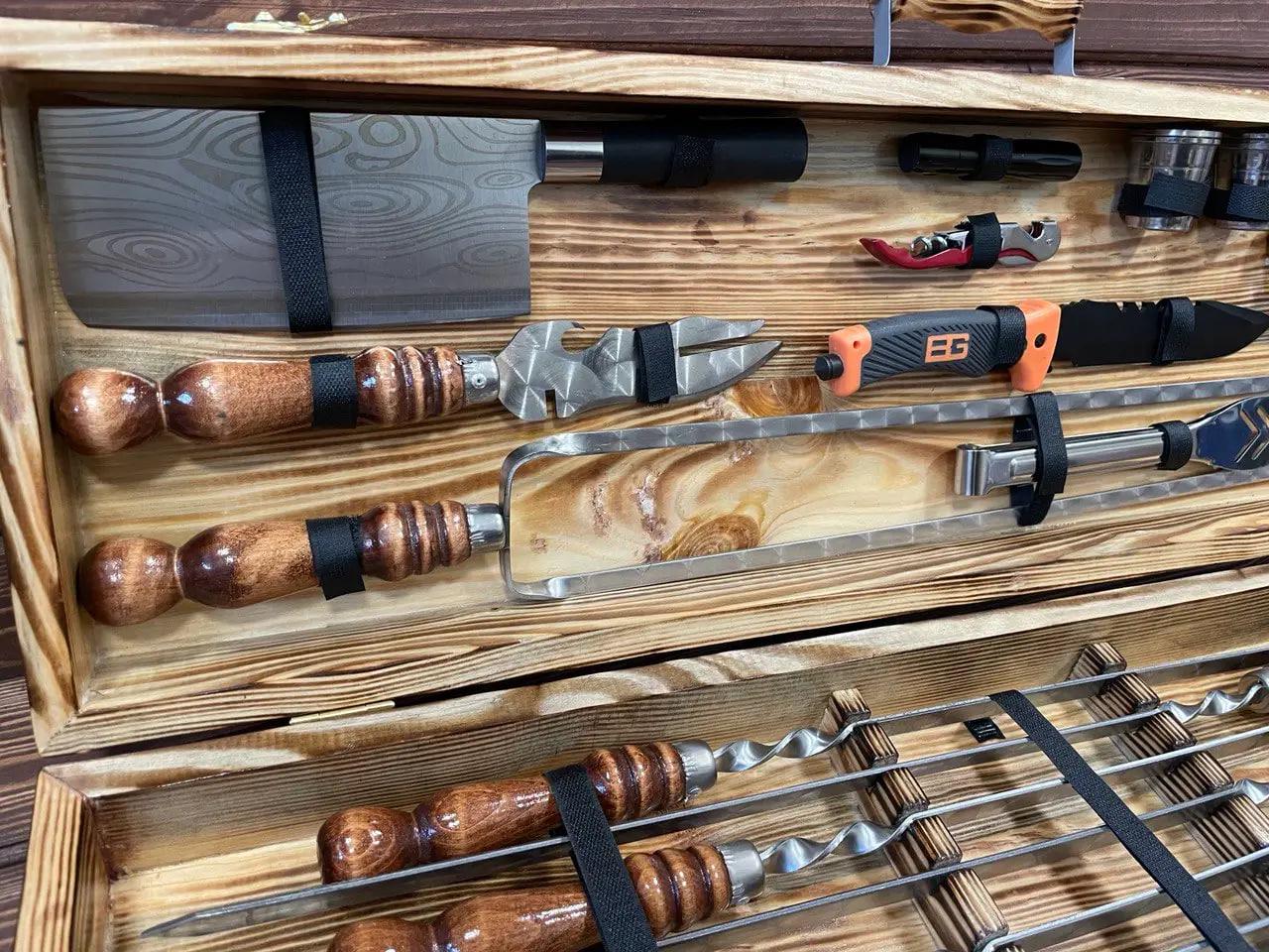 Набор шампуров Профи-7 в кейсе (10648460) - фото 3 Набор шампуров Профи-7 в кейсе (10648460) - фото 3