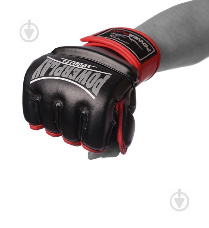 Рукавички для MMA PowerPlay 3058 Чорно-червоні XL (PP_3058_XL_Black/Red)