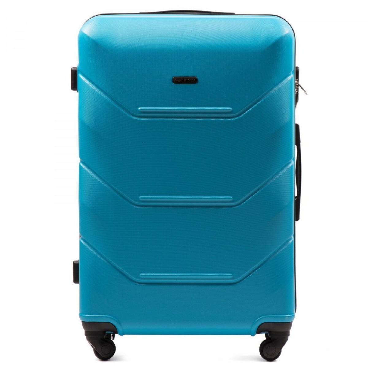 Чемодан пластиковый Wings 147 большой Голубой (Wp00369) - фото 2