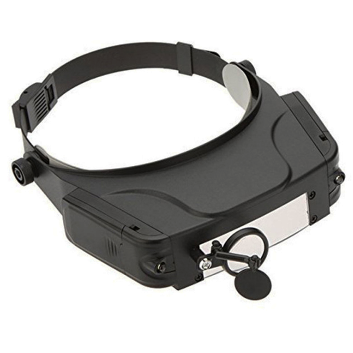 Лупа бинокулярная налобная Aoyu MG81007-C с LED подсветкой/монокуляром/зеркалом 1,5X/3X/9,5X/11X Black (160409)