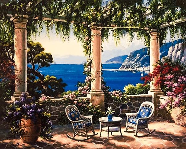 Картина по номерам "Цветущая терраса" 50x40 см (РНК-042)