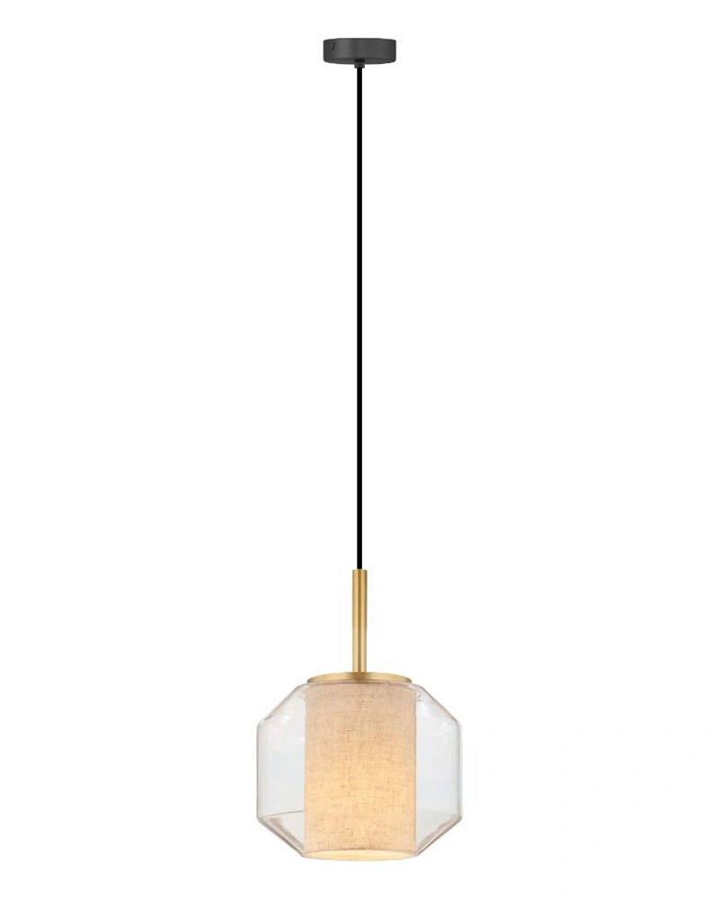 Подвесной светильник Zuma Line DU32201/1L Solix E27 1x25W IP20 Золотой (35730240)