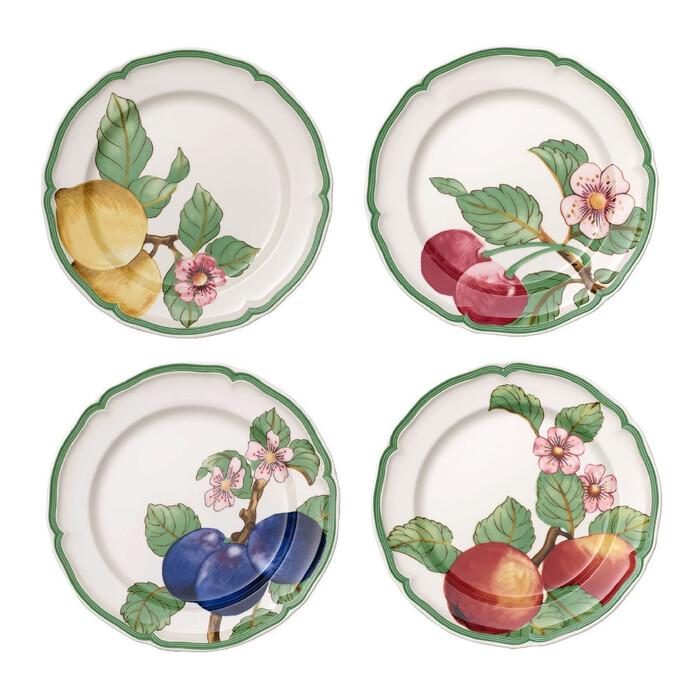 Набір тарілок для сніданку French Garden Modern Fruits Villeroy & Boch 21 см 4 предмети (104247866)