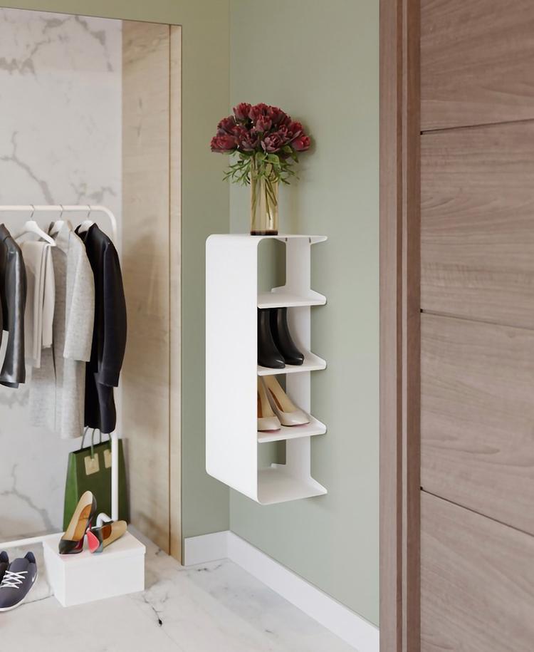 Полка под обувь навесная NC Home 4 полочки Белый (23374228) - фото 2 Полка под обувь навесная NC Home 4 полочки Белый (23374228) - фото 2