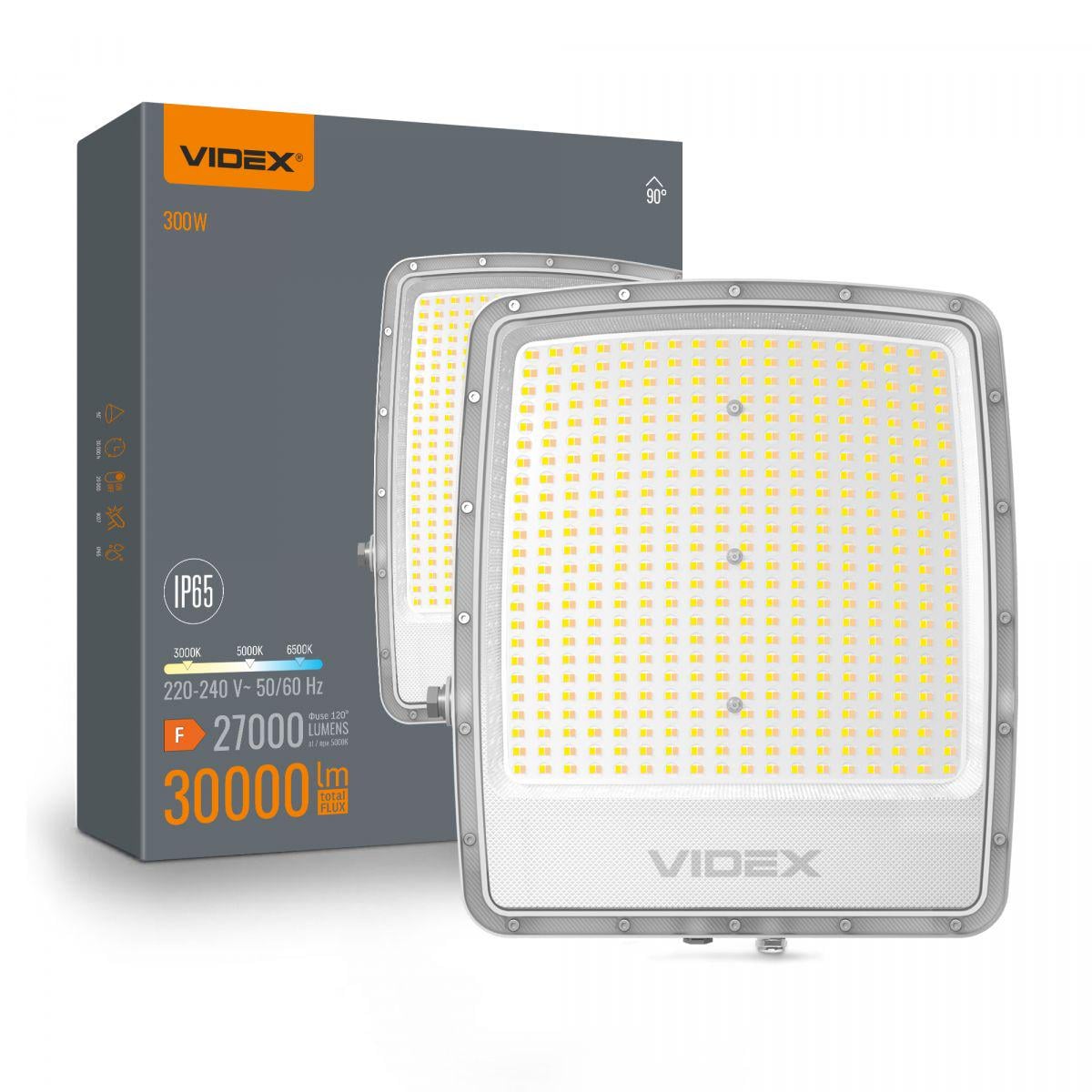 Прожектор Videx F5 300W 3000-5000-6500K 230V White (VL-F5-300CW)