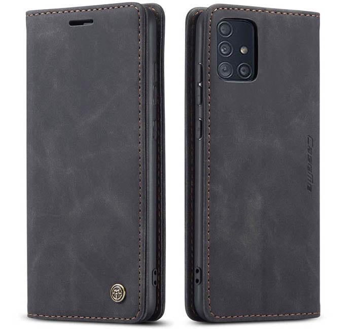 Чехол книжка с магнитом CaseMe на Samsung Galaxy A51 A515 Black (14073-2B)