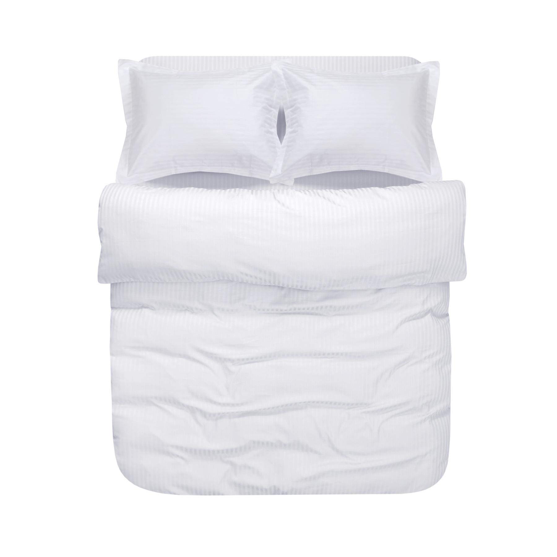 Комплект постільної білизни сатин Lotus Home White Collection Stripe євро Білий (svt-2000022332828)