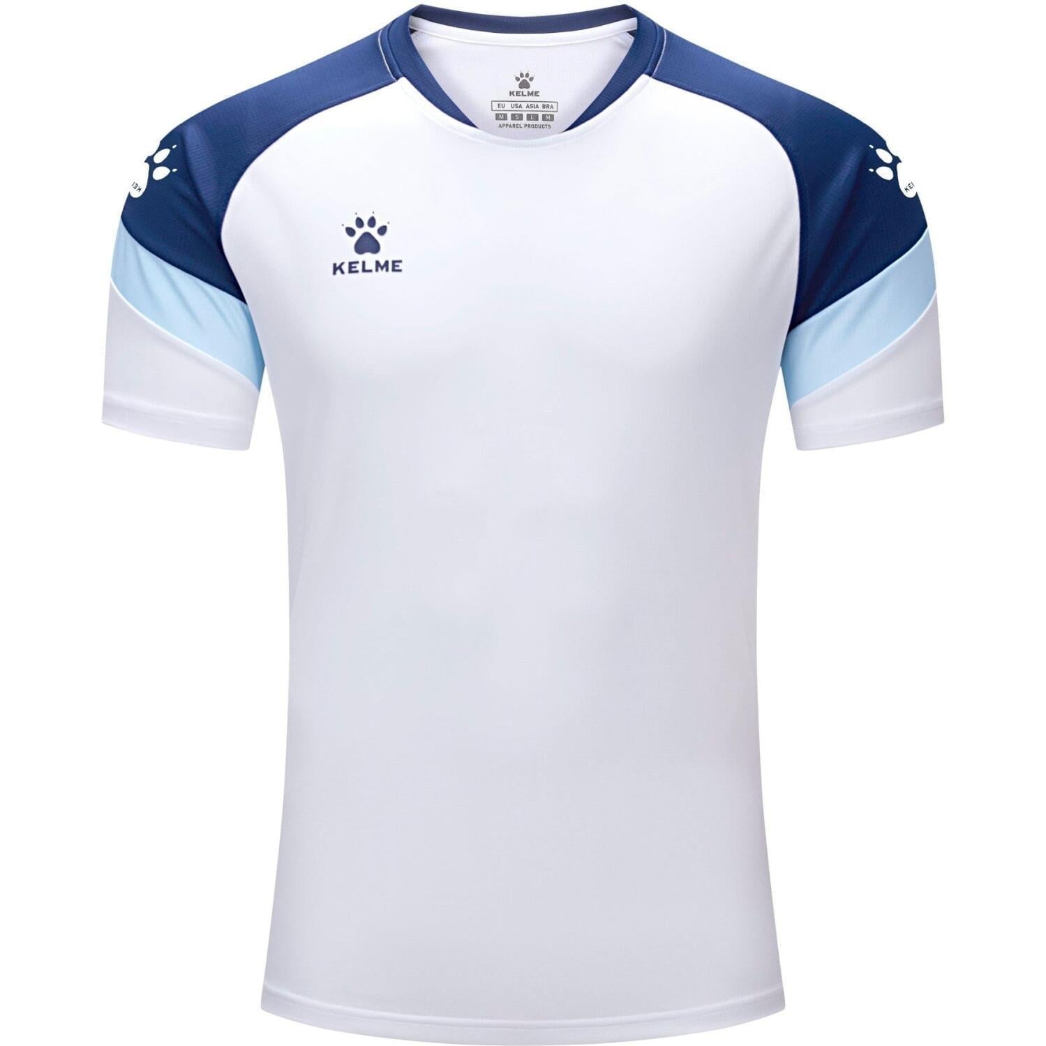 Футболка Kelme BRAVO 7351TX1092.9112 14 лет/XS Бело-темно-синий (55801-36)