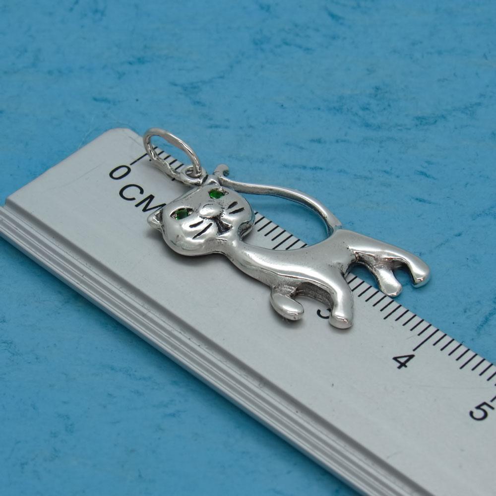 Срібний підвіс Граціозна кішка (1192845655) - фото 2