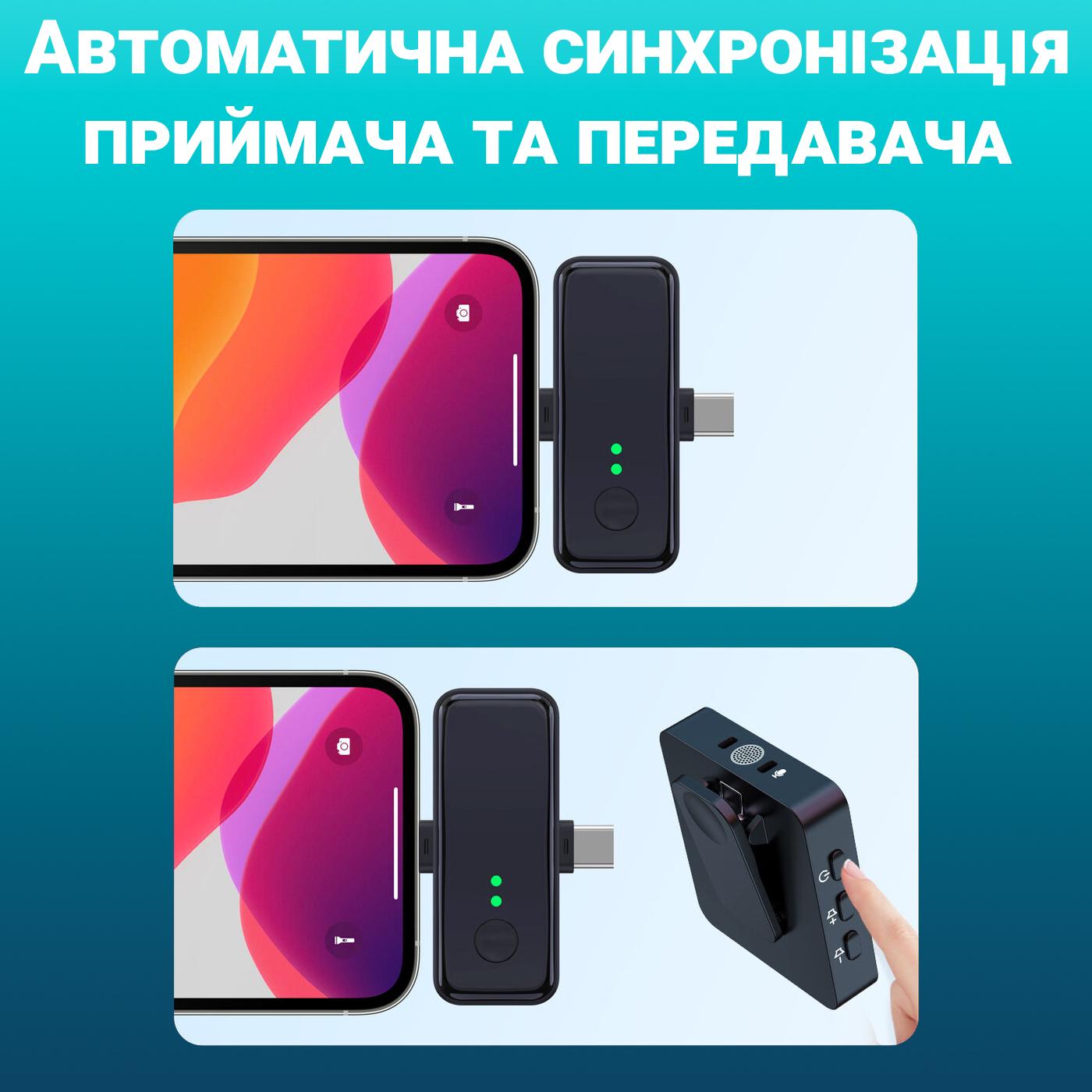Радиомикрофон двойной петличный Savetek P37-2 с Lightning и Type-C разъемами для iPhone/Android - фото 14