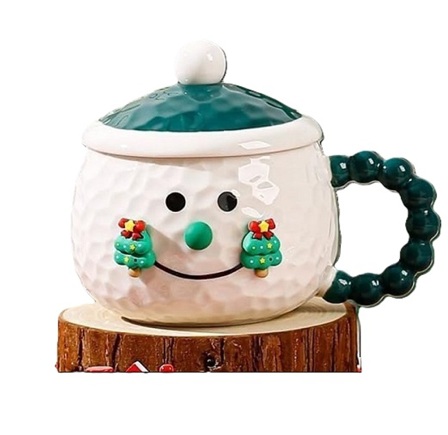 Чашка с крышкой новогодняя Snowman R32285 380 мл