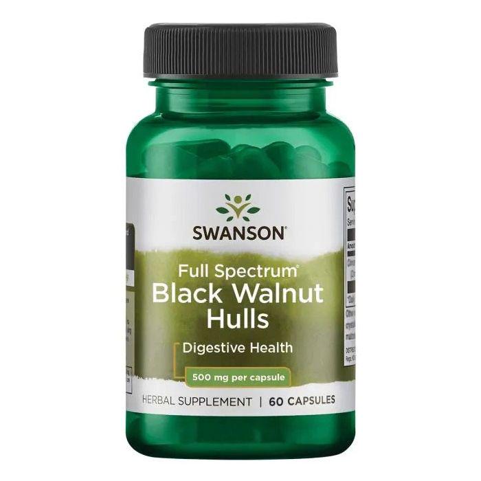 Скорлупа черного ореха Swanson Black Walnut Hulls Full Spectrum 500 mg 60 капс.