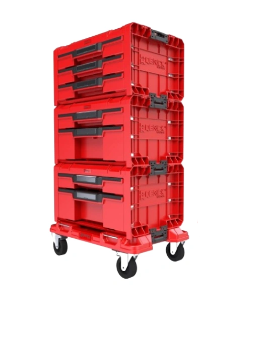 Набор инструментов для ящиков QBRICK SYSTEM PRO Drawer Workshop Set 3 2.0 с платформой на колесиках 3 шт. Red (32805322)