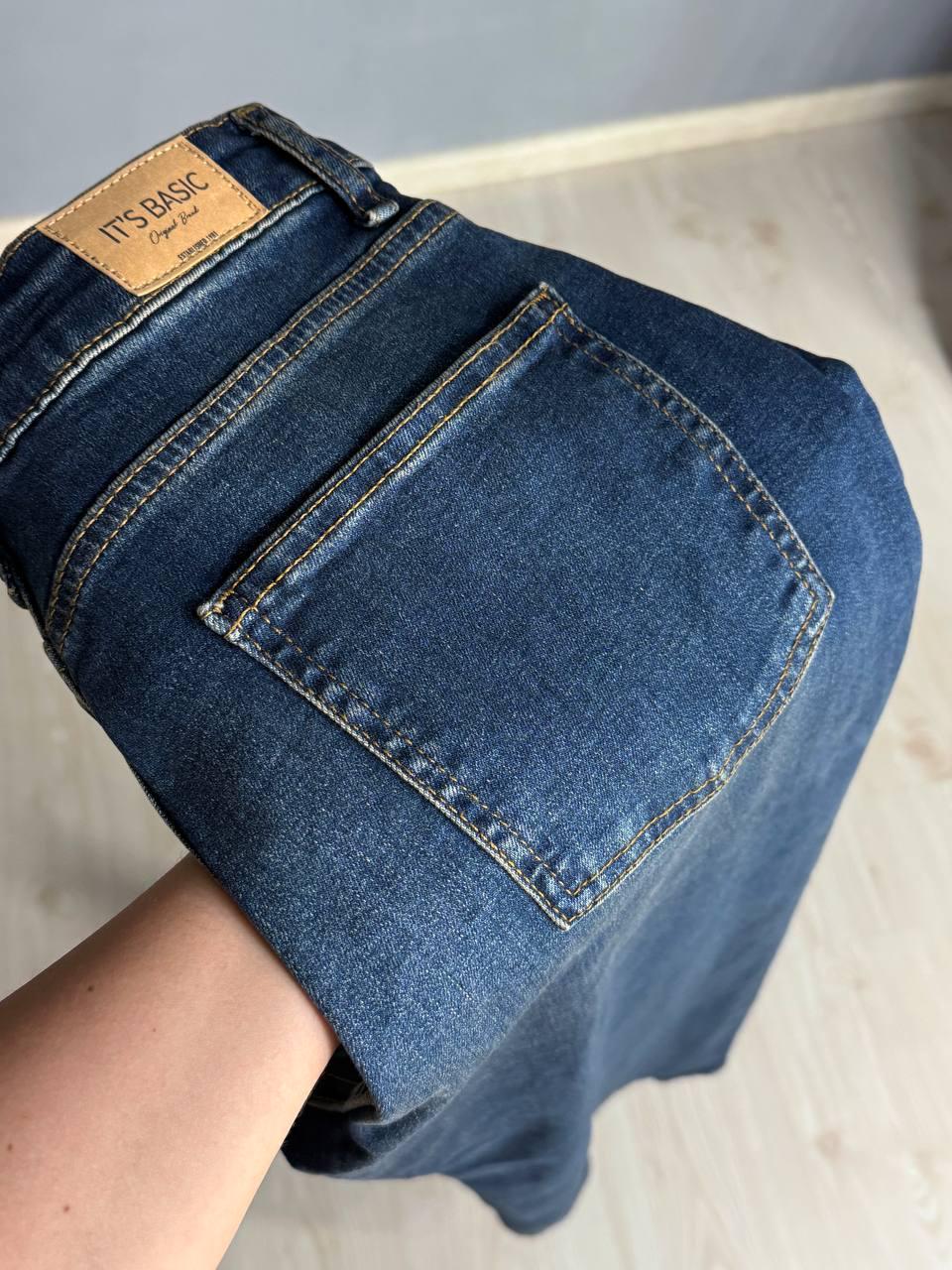 Джинси жіночі ITS Basic 2507-2 палаццо стрейчеві з виточками р. 38 Синій (5205) - фото 8
