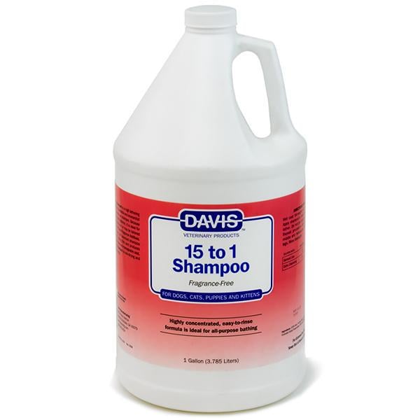 Шампунь Davis 15 to 1 Fragrance-Free без запаха для собак и кошек 3,8 л
