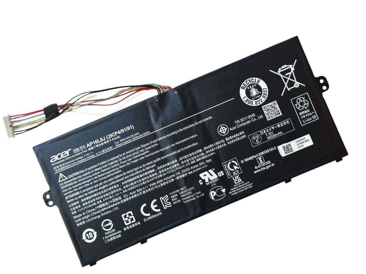 Аккумулятор для ноутбука Acer Chromebook Spin CP311-3H-K2RJ/CP311-2H-C679/CP513-1HL/CP513-1H AP16L8J (2515123254)