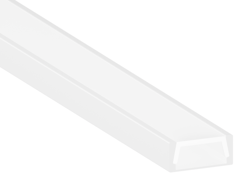 Профиль алюминиевый LEDUA АЛ-02-2 + рассеиватель для LED ленты накладной 2 м Белый (4288)