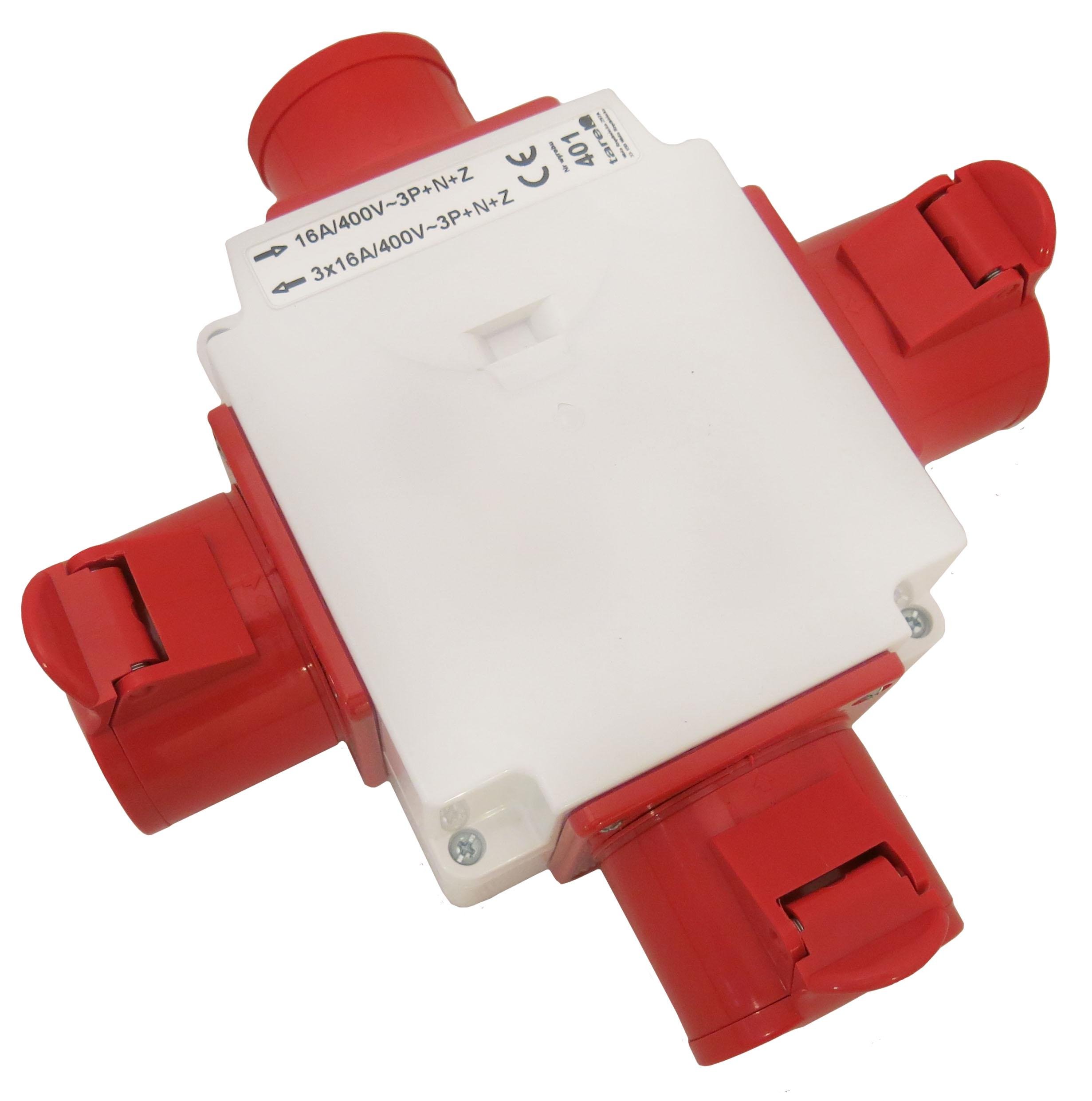 Набор монтажный разветвитель E.NEXT вилка 16A 400 В 3P+N+PЕ/розетки 3x16A 400 В 3P+N+PЕ (401-016) Набор монтажный разветвитель E.NEXT вилка 16A 400 В 3P+N+PЕ/розетки 3x16A 400 В 3P+N+PЕ (401-016)