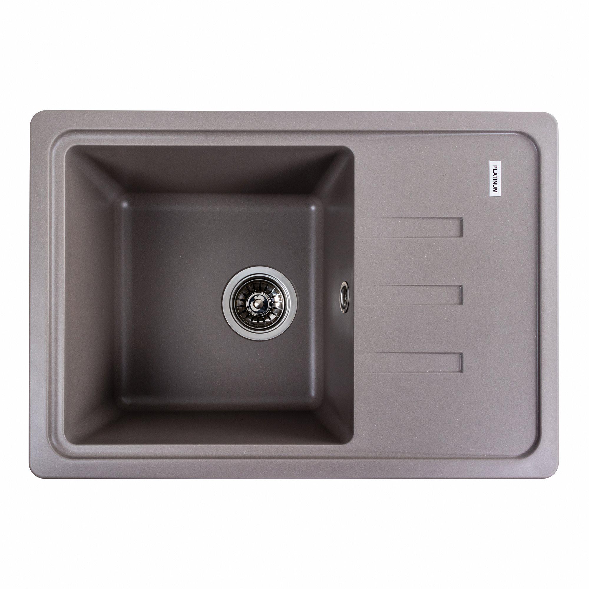 Мойка для кухни гранитная Platinum 6243 LIANA матовая Дюна