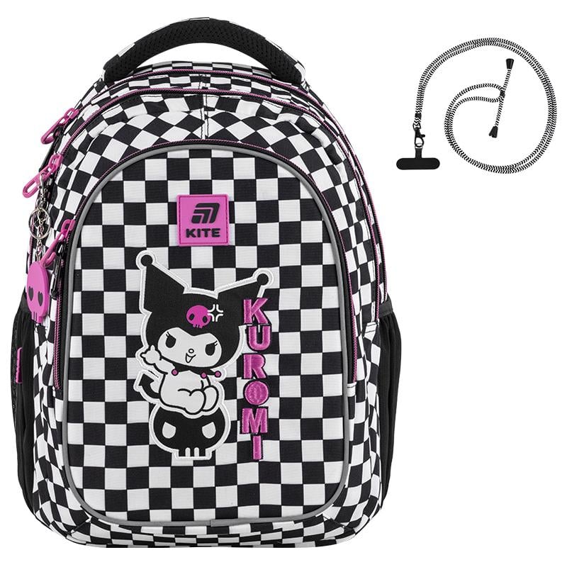 Школьный рюкзак KITE Education teens HK25-8001M Kuromi с ортопедической спинкой (995345) - фото 1 Школьный рюкзак KITE Education teens HK25-8001M Kuromi с ортопедической спинкой (995345) - фото 1