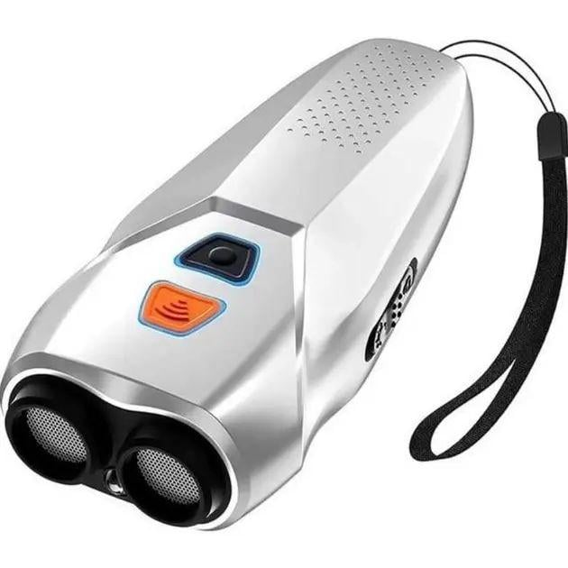 Відлякувач ультразвуковий собак Ultrasonic Dog Repeller PU 70 8669 акумуляторний з ліхтариком до 10 м 800 mAh White (opt-15551)