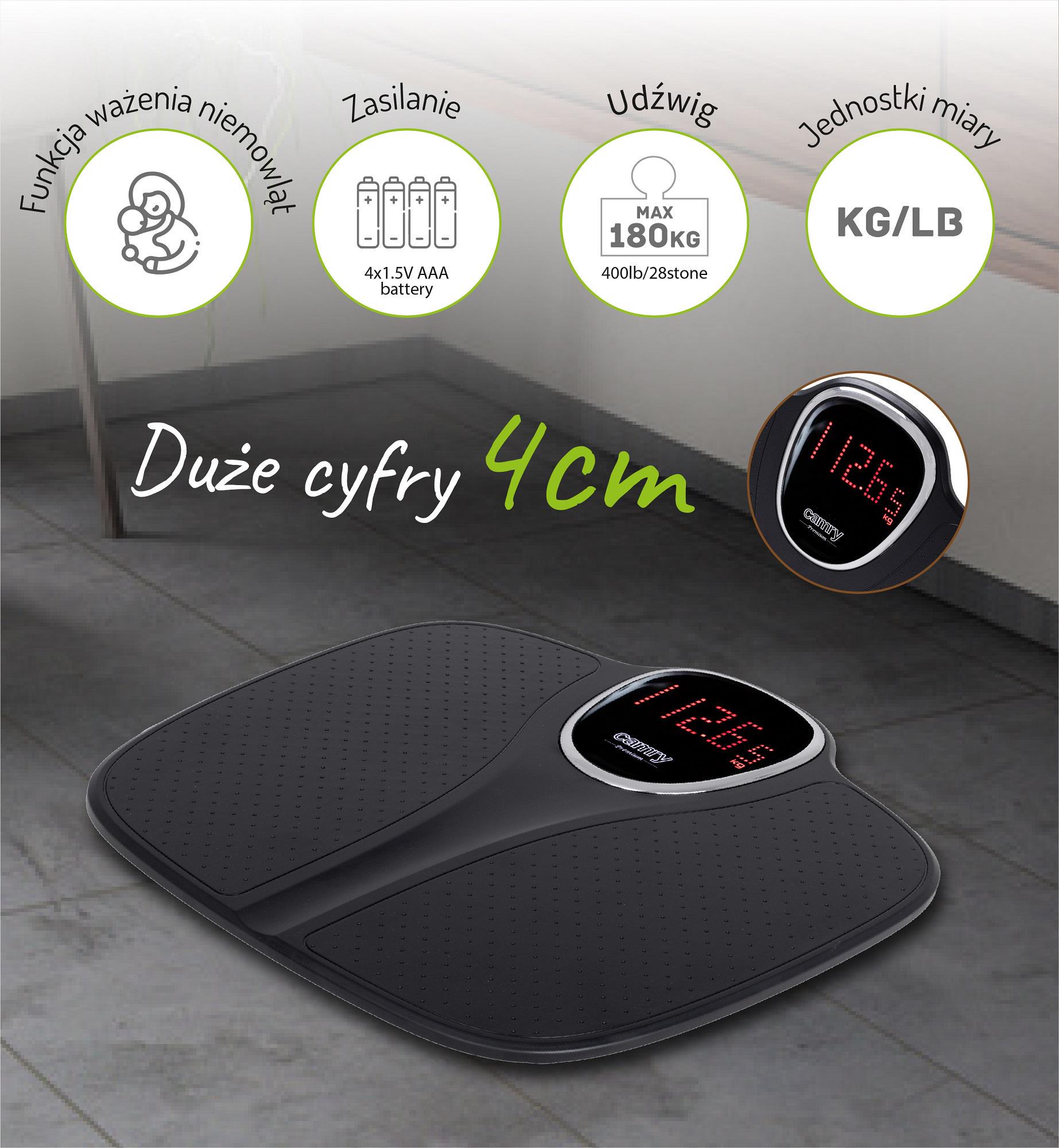 Весы напольные Camry CR 8171b 180 кг с функцией взвешивания младенцев - фото 11 Весы напольные Camry CR 8171b 180 кг с функцией взвешивания младенцев - фото 11