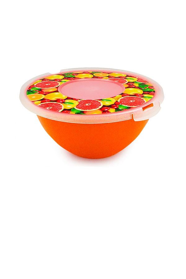 Миска-салатница с крышкой 4 л 27,5х27,5х13 см (PB-119)