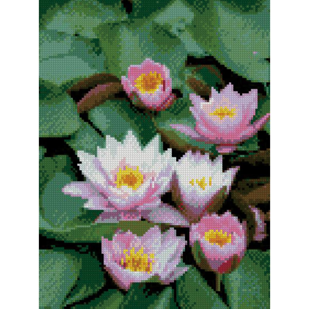 Алмазная мозаика Strateg Кувшинки 30х40 см (Str-HX105)