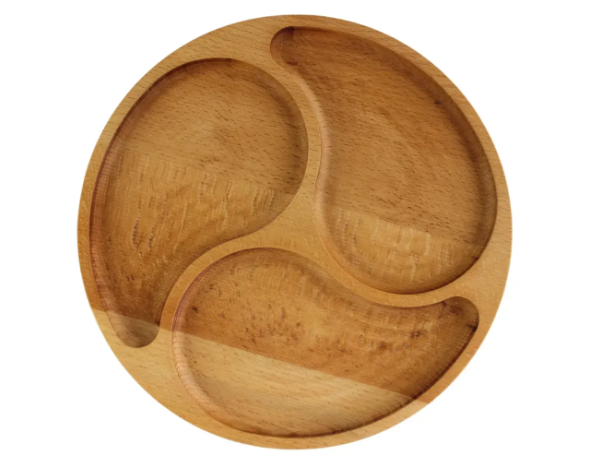 Менажница деревянная TRIO 28 см 3 секции