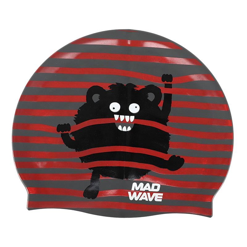 Шапочка для плавання Mad Wave юніорська Junior Monster M057309 Червоний (60444263)