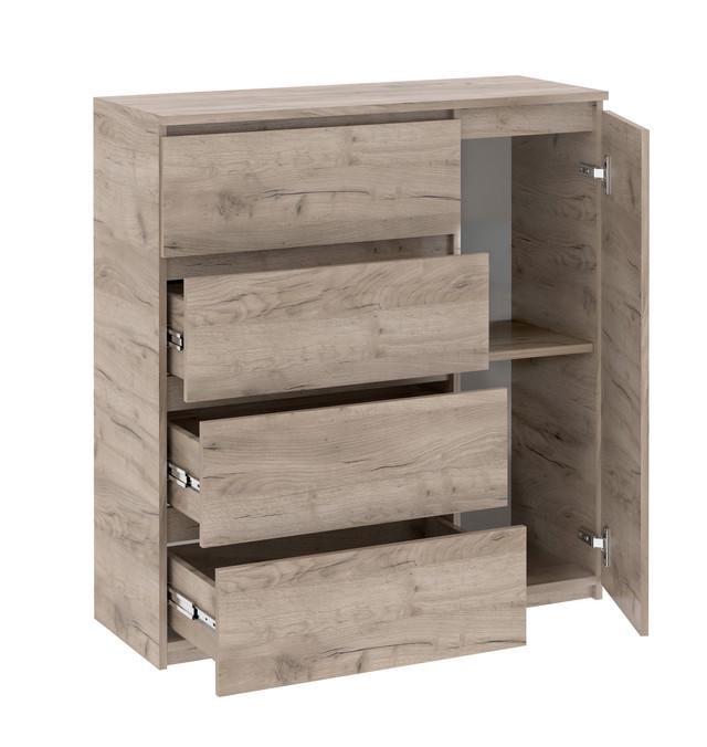 Комод Брайт Мастер Форм 100х37,6х95 см ящики слева Дуб крафт серый (22880831) Комод Брайт Мастер Форм 100х37,6х95 см ящики слева Дуб крафт серый (22880831)