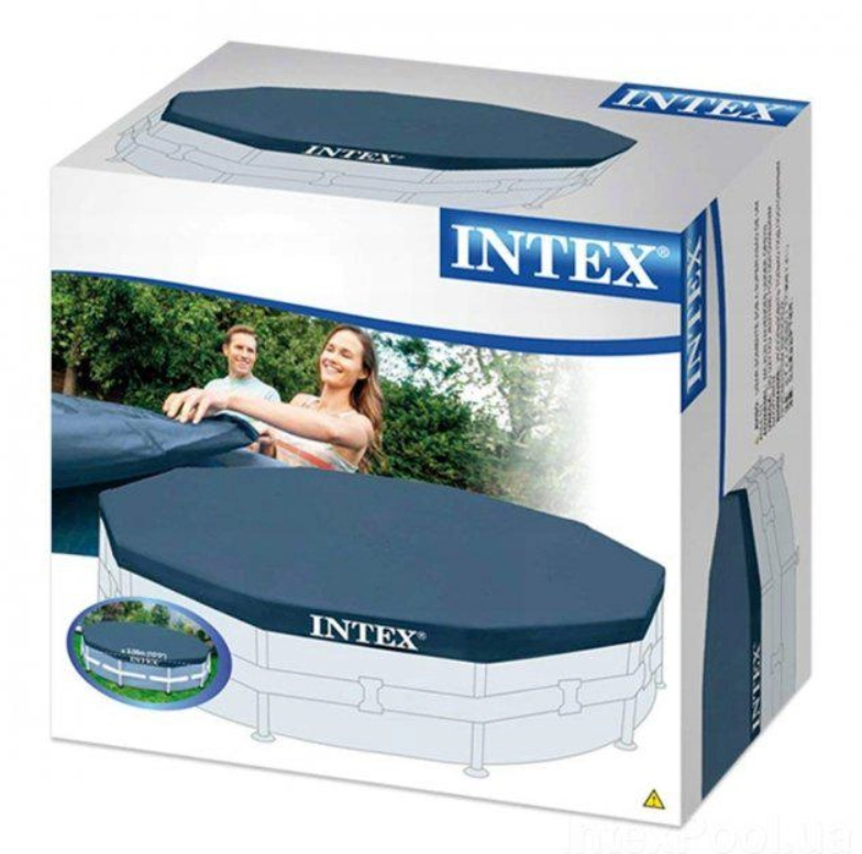 Басейн каркасний Intex 305-76 см 4485 л з фільтр-насосом/тентом Синій (28202-1) - фото 3
