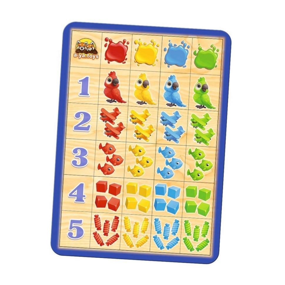 Пазли дерев'яні Ubumblebees Сортер Порівняй та підбери колір та рахунок 29 дет. 24х33 см (IP-177-P-92) Пазли дерев'яні Ubumblebees Сортер Порівняй та підбери колір та рахунок 29 дет. 24х33 см (IP-177-P-92)