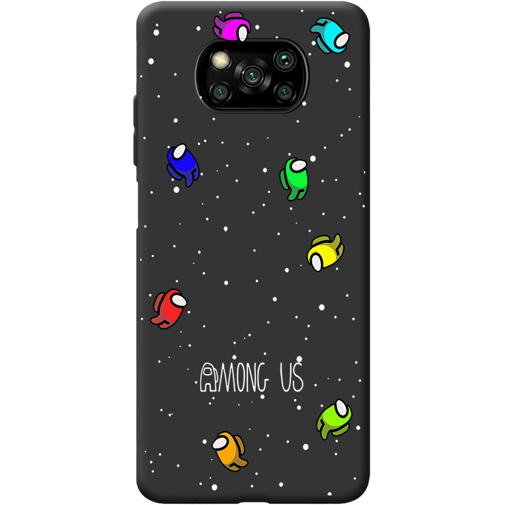 Чехол BoxFace Poco X3 Among Us Invisible Черный силикон (41288-bk76-41933)