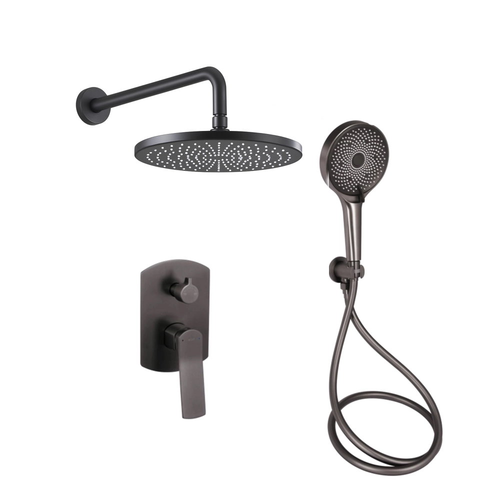 Душевая система скрытого монтажа Qtap Slavonice k35 универсальная на два потребителя Gunmetal Black PVD (45899) Душевая система скрытого монтажа Qtap Slavonice k35 универсальная на два потребителя Gunmetal Black PVD (45899)