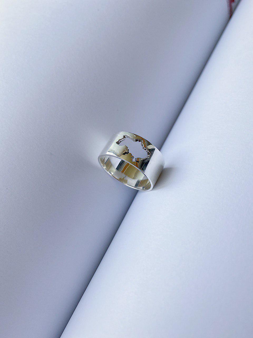 Каблучка срібна Карта України (1412)