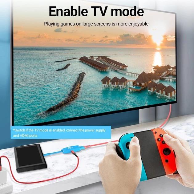 Хаб адаптер 4K HDTV для ТВ/Macbook/Nintendo Switch/Android/iPad/ПК Голубой - фото 2