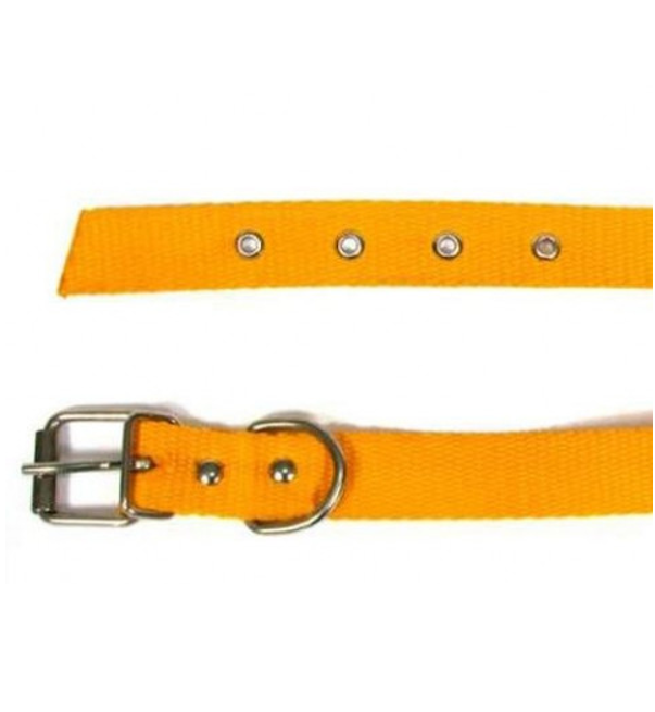 Нашийник для тварин капроновий одинарний 20 мм х 50 см Жовтий (2296440293)
