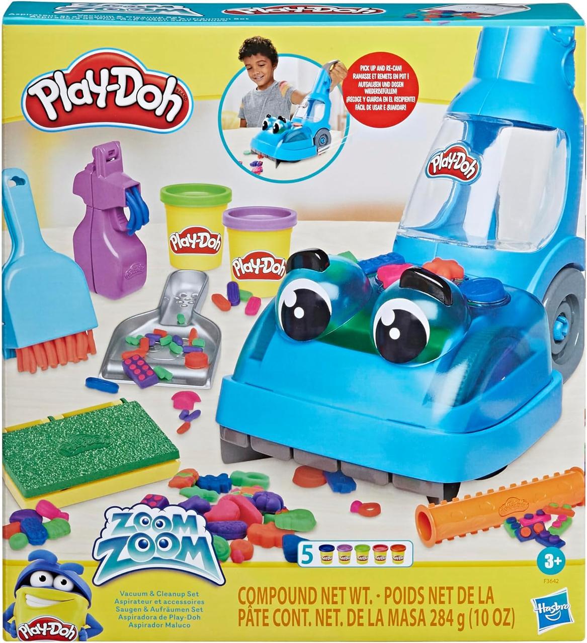 Детский игровой набор Play-Doh Zoom Zoom Vacuum and Cleanup Toy. - фото 2